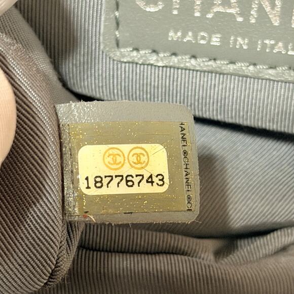 Chanel Beige Quilted Leather Flap Bag with Chain | Authentic | Full Set - Picture 9 of 15